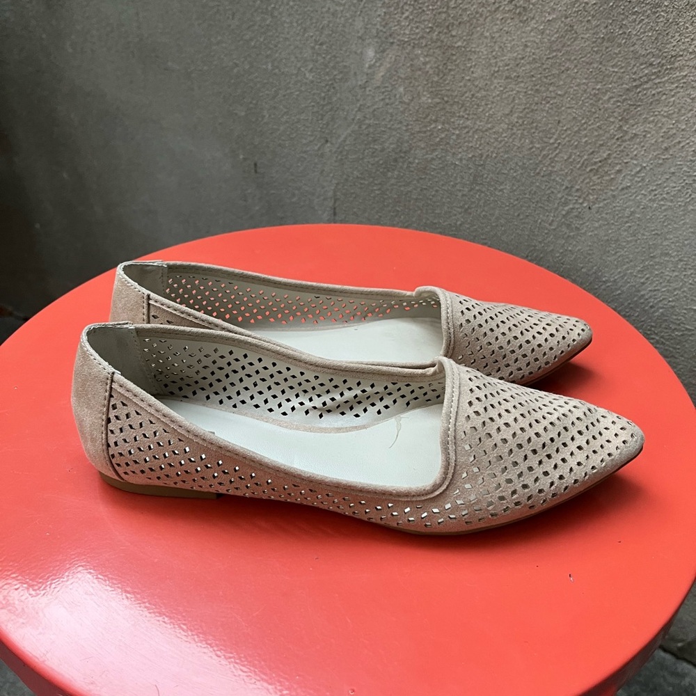 MIA Tan Perforated Women's Loafers